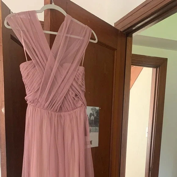 Birdy Grey | Dresses | Birdy Grey Tulle Bridesmaid Dress Sandy Mauve |  Poshmark